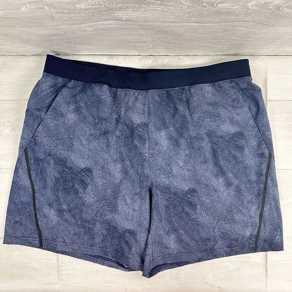 VRST Shorts Men XXL 7" Stealth 2 in 1 Boxer Woven Brief Lined Blue Golf Gym NWT - Picture 2 of 12